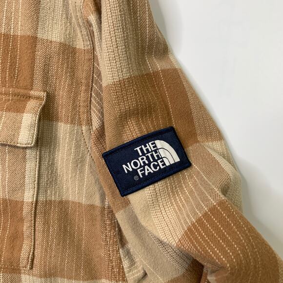 The North Face Shirt Mens M Medium Brown Stone Stayside Flannel Button Up Pocket - Picture 6 of 14